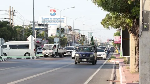 Busy Urban Traffic Intersection Stock Footage 276156188