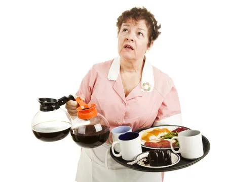 Busy Waitress Stock Photos
