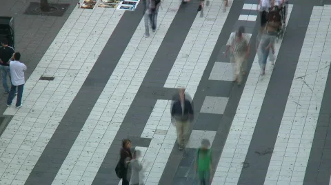 Busy walkway (timelapse) Stock Footage 492702