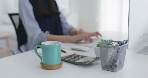 Busy worker take caffeine energy herbal vitamin boost day work time. Video stock 219838783