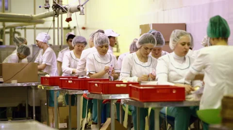 Busy workers at the factory 動画素材 37334626