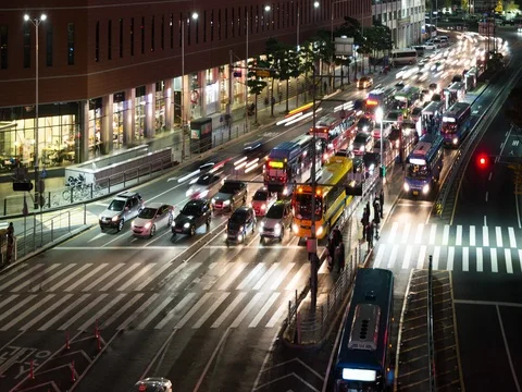 Busy zebra crossing Stock Footage 83305155