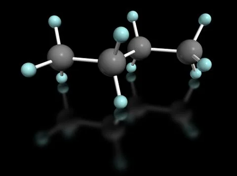 Butane black background Stock Illustration