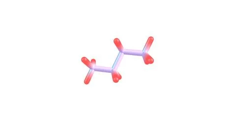 Butane molecular structure isolated on white Stock Illustration
