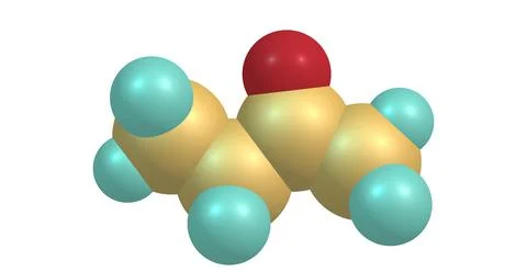Butanone molecular structure isolated on white Stock Illustration