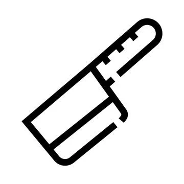 Butcher cleaver outlining kitchen tool for chopping meat Stock-Illustration