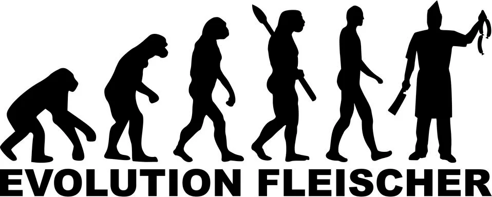 Butcher Evolution Illustrazione stock