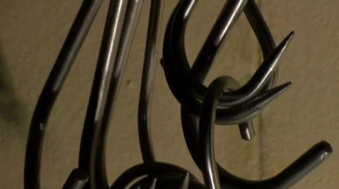Butcher hooks02 Video stock 806208