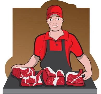 Butcher Stock Illustration