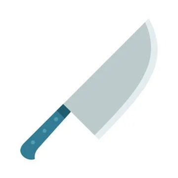 Butcher knife vector flat isolated on white Stock Illustration