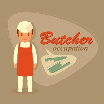 Butcher vector profession Stock Illustration