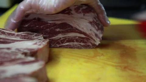 The butchering of the meat Video stock 73490914
