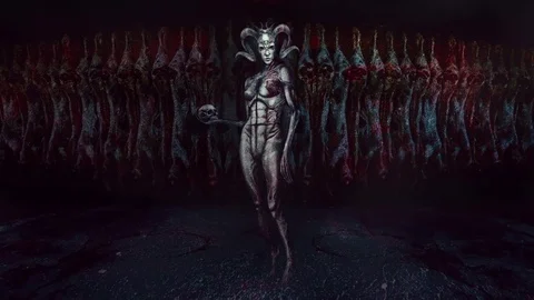 The butcher's. Apocalypse. Stock Footage 72478090