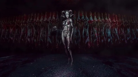 The butcher's. Apocalypse. Stock Footage 72478627