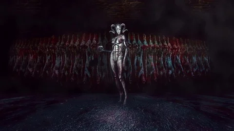 The butcher's. Apocalypse. Stock Footage 72480035