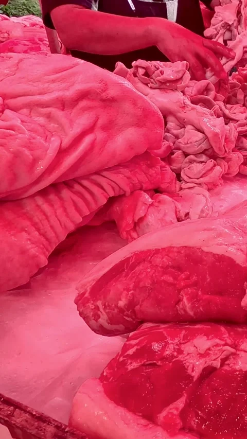 Butchery Meat Processing Sequence 库存影片 305425650