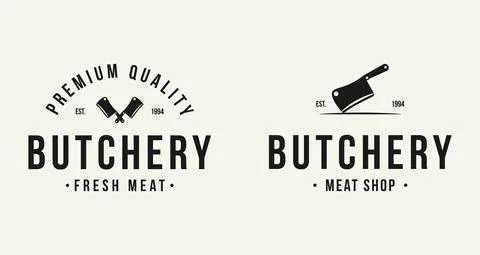 Butchery shop logo Stock Illustration