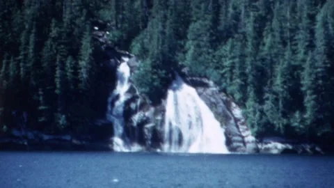 Butedale Falls, BC 1967 Stock Footage