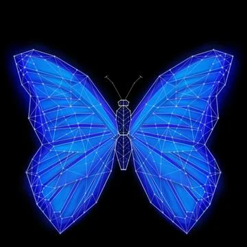 Buterfly blue Stock Illustration