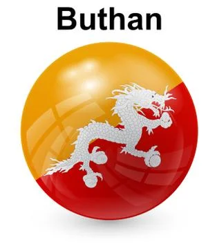 Buthan official state flag Stock Illustration