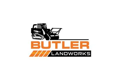 Butler logo template vector. Heavy equipment logo vector for construction c.. Stock Illustration