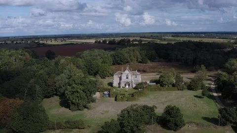 Butley Priory Drone Stock-Footage 233336809