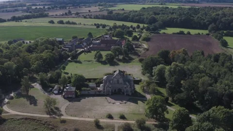 Butley Priory Drone Stock-Footage 233338824