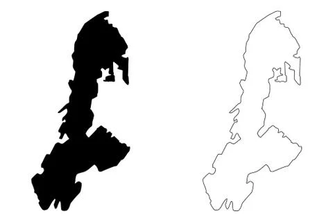 Buton Island map vector.... Stock Illustration