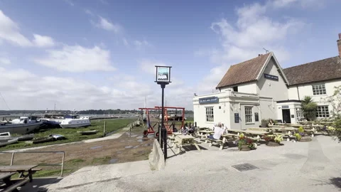 The Butt and Oyster Pub at Pin Mill Stock Footage 339736770