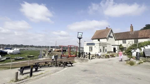 The Butt and Oyster Pub at Pin Mill Stock Footage 339736808