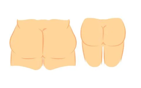 Butt lift correction Stock Illustration