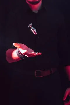 Butt plug in men 's hands. toys for adults only. the photo with the blurring Stock Photos