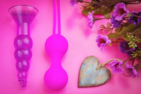 Butt plug,women's balls Stock Photos