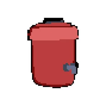 Butt rain barrel pixel art vector illustration Illustrazione stock