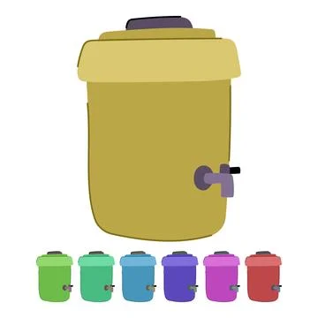 Butt rain barrel vector cartoon graphic Illustrazione stock