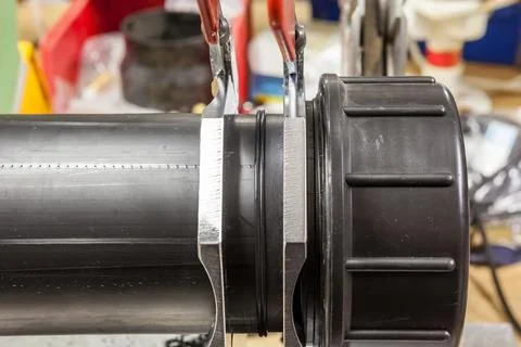 Butt weld device Stock Photos