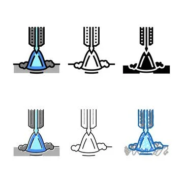 Butt welding color icon stylized vector Stock Illustration