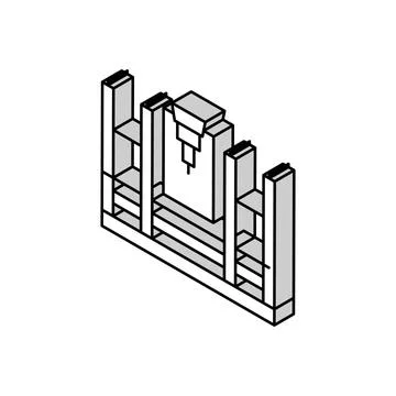 Butt welding machine isometric icon vector illustration Stock Illustration