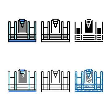 Butt welding machine styles color icon vector Stock Illustration