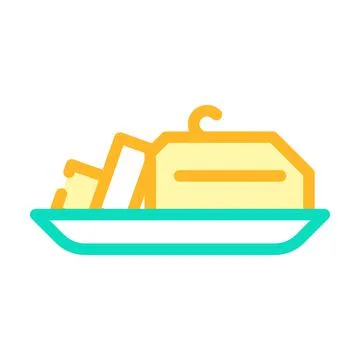 Butter add color icon vector illustration Illustrazione stock