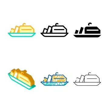 Butter add stylized color icon vector Stock Illustration
