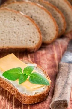 Butter and bread for breakfast. Stock Photos