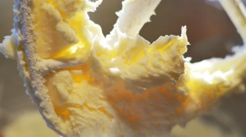 Butter Being Mixed Making Chocolate Chip Cookies Close Up, 4K Stock Footage 57295643