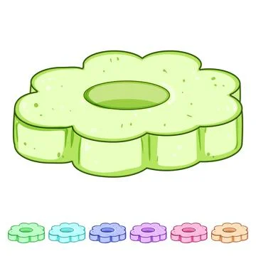 Butter biscuit cookie cartoon vector graphic Stock Illustration