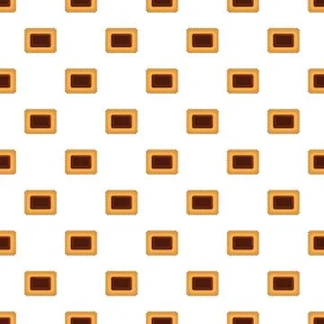 Butter biscuit pattern seamless Stock Illustration