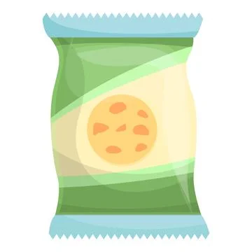 Butter biscuits icon cartoon vector. Milk cookie Illustrazione stock