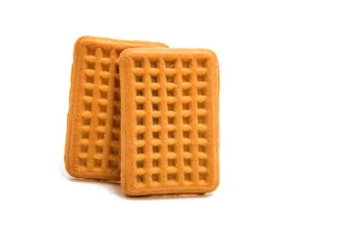 Butter biscuits isolated Stock Photos