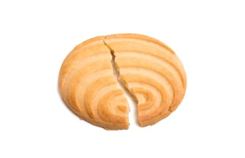 Butter biscuits isolated Stock Photos