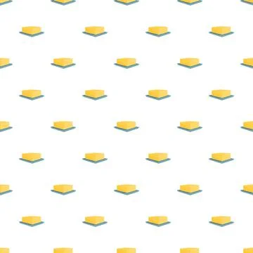 Butter blocks seamless pattern for food background Illustrazione stock