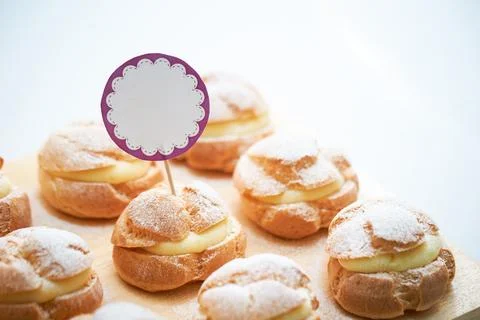 Butter Bread on Cutting Board Stock Photos